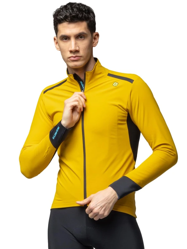 Alé Cycling Men's Klimatik K-Tornado Water Repellent Jacket, Ginger, L