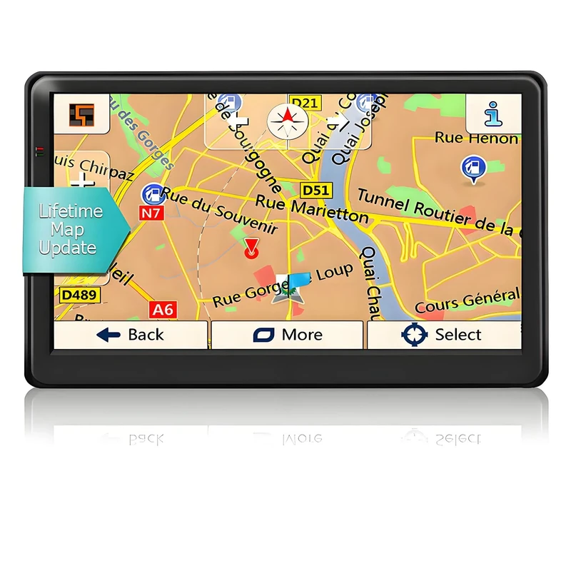 7 Inch Sat Nav UK for Car/Truck, 2025 Free Lifetime Maps, Speed & Low Bridge Warnings, 3D/2D Navigation, 8GB Storage, MP3/MP4 Player, FM Transmitter, Voice Guidance in 30 Languages (X20)