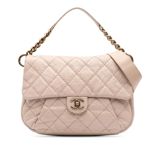 Chanel Pre-Loved Medium Quilted Caviar Coco Pleats Messenger Flap