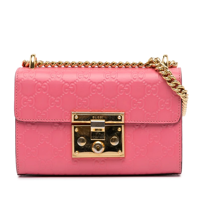 Gucci Pre-Loved Small Guccissima Padlock Crossbody