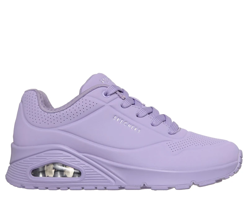 Skechers Women's Uno Stand On Air Trainers, Purple Lavendar, 5 UK