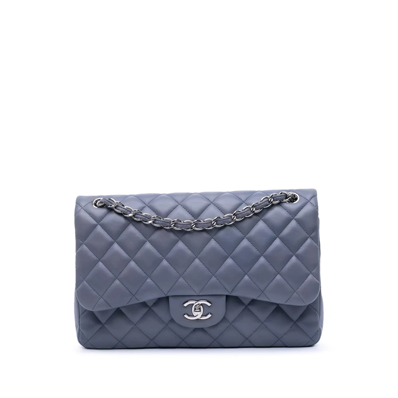 Chanel Pre-Loved Jumbo Classic Lambskin Double Flap Shoulder Bag