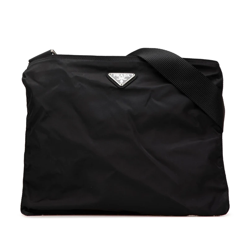 Prada Pre-Loved Tessuto Zip Top Crossbody Bag