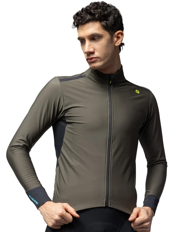 Alé Cycling Men's Klimatik K-Tornado Water Repellent Jacket, Army Green, XL