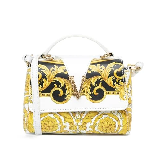 Versace Pre-Loved Leather Baroque Virtus Satchel