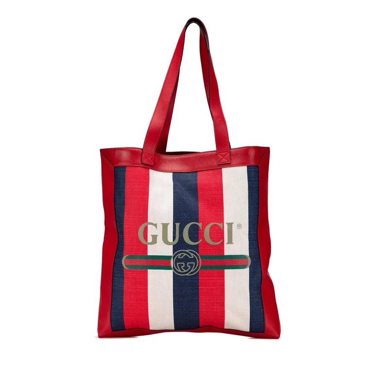 Gucci Pre-Loved Canvas Sylvie Baiadera Tote Bag