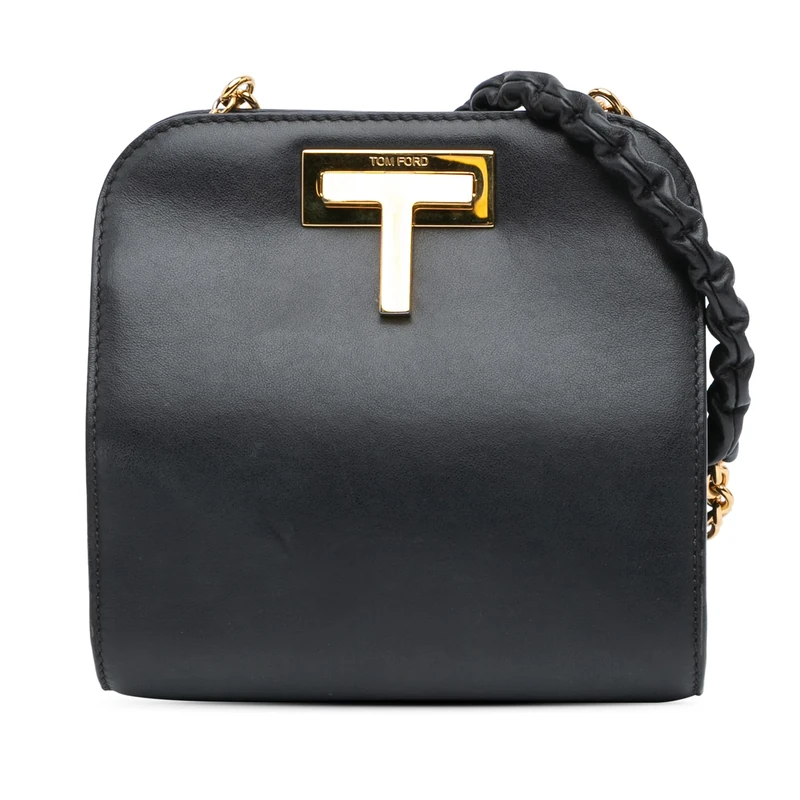 Tom Ford Pre-Loved Calfskin Cosmo T Chain Crossbody