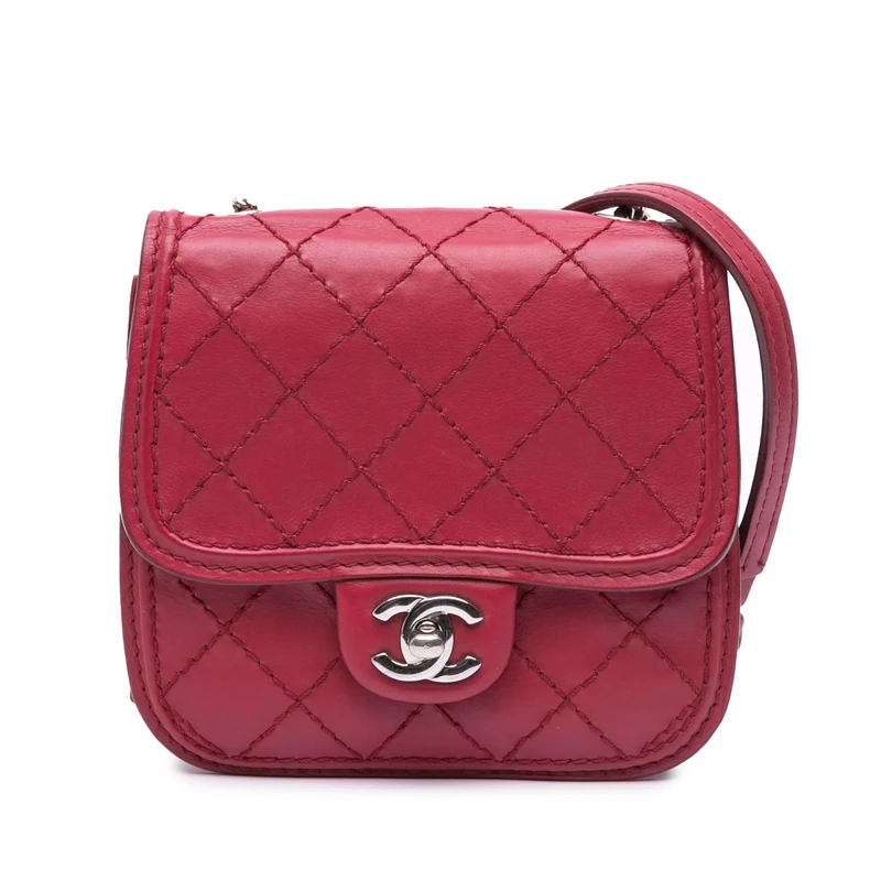 Chanel Pre-Loved Mini Stitched Calfskin Citizen Flap Crossbody Bag