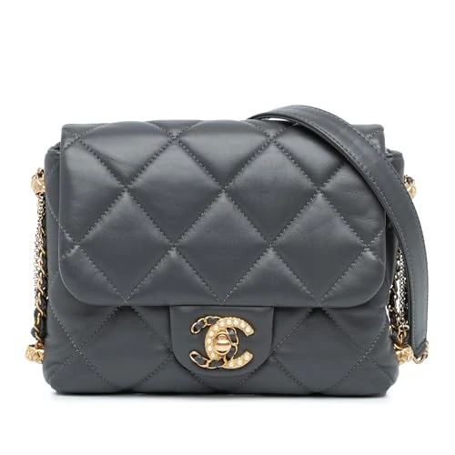 Pre-Loved Mini Quilted Lambskin Crush On Chains Flap Crossbody Bag