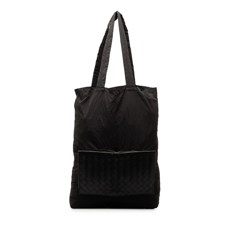 Bottega Veneta Pre-Loved Intrecciato And Nylon Foldable Tote Bag