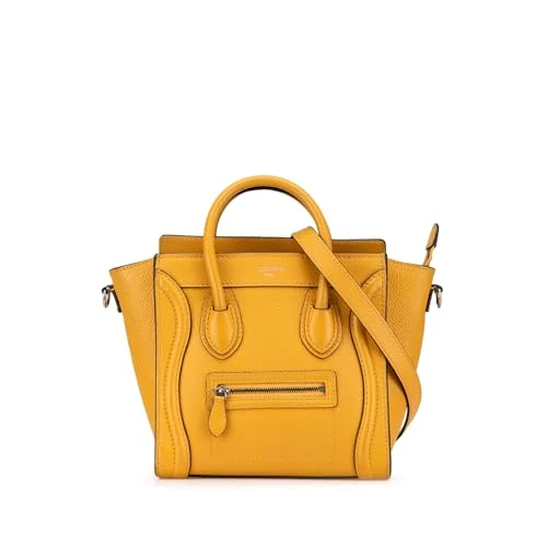 Celine Pre-Loved Nano Leather Luggage Tote Handbag