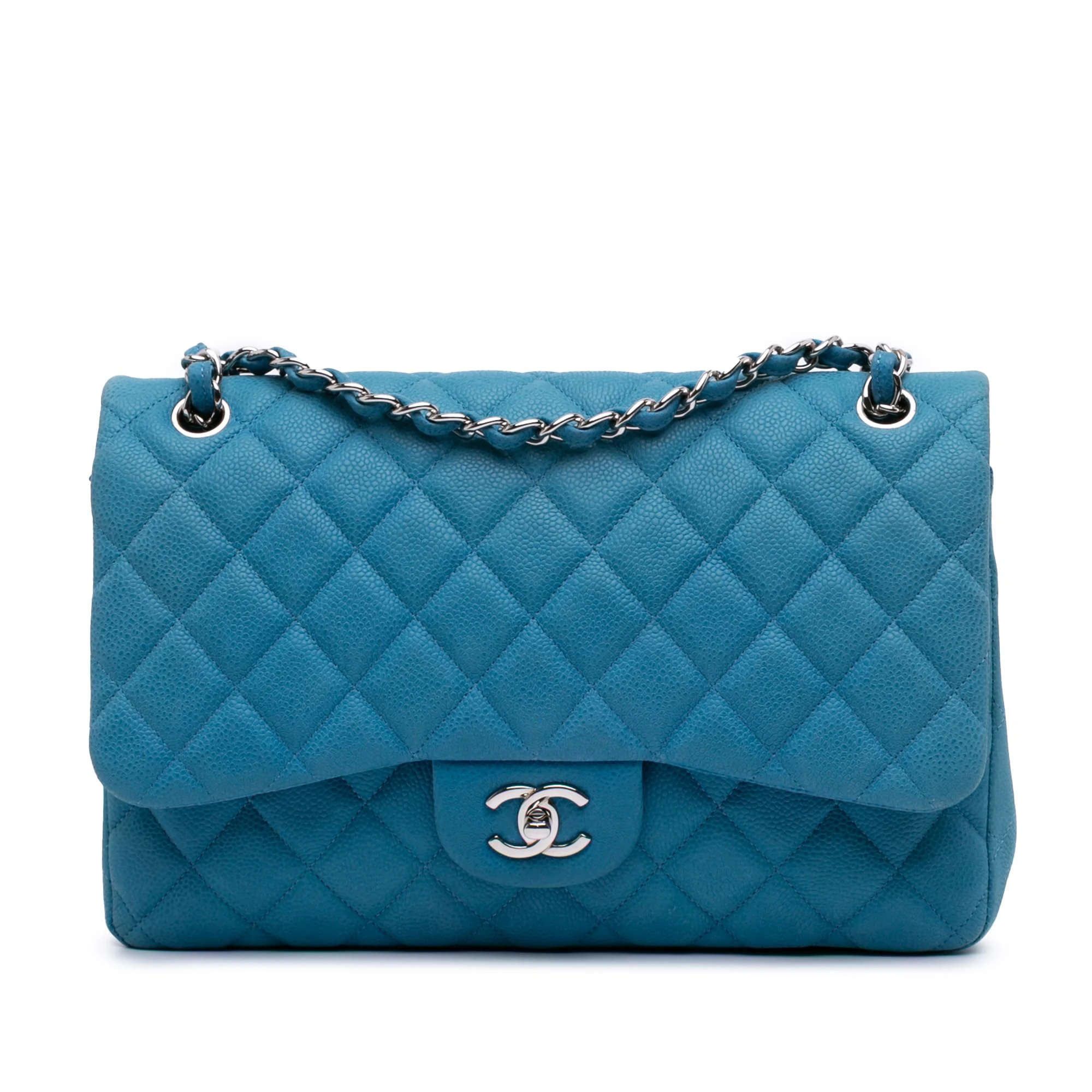 Chanel Pre-Loved Jumbo Classic Caviar Double Flap