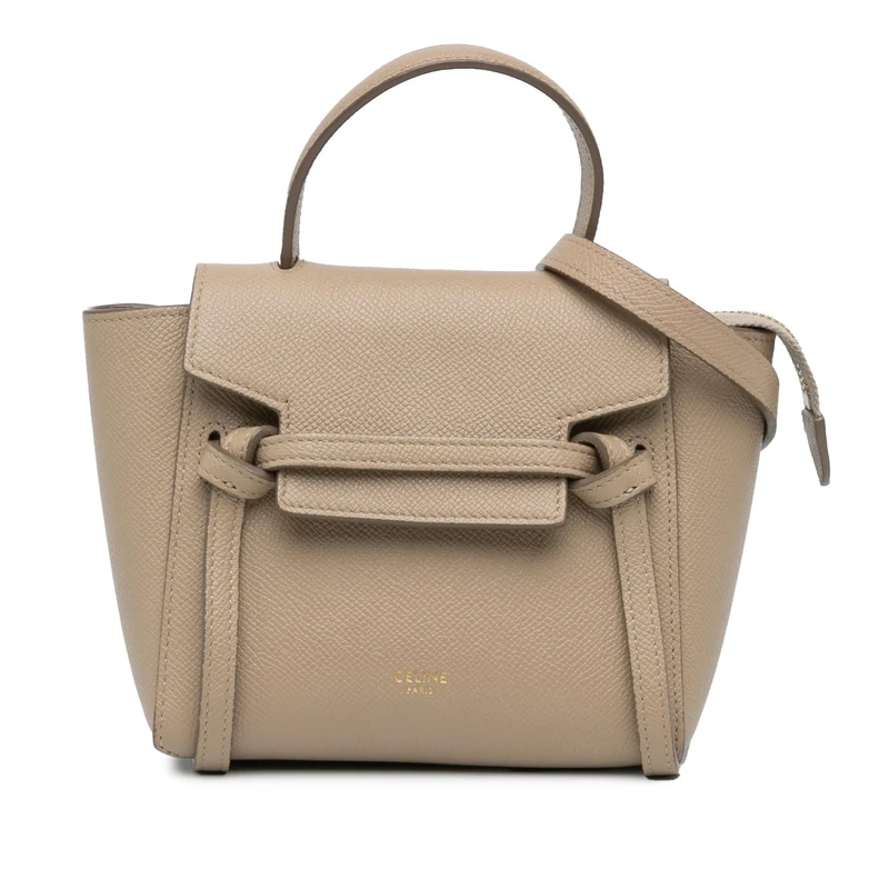 Celine Pre-Loved Pico Grained Calfskin Belt Bag Satchel
