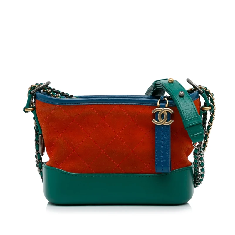 Chanel Pre-Loved Small Suede Gabrielle Crossbody Bag