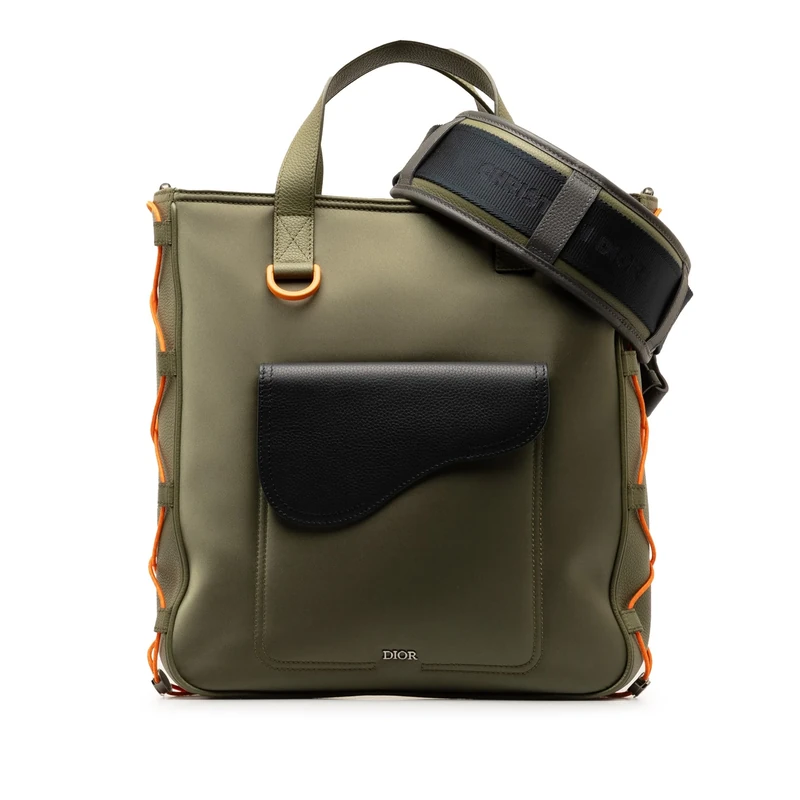 Dior Pre-Loved X Sacai Saddle Tote Handbag
