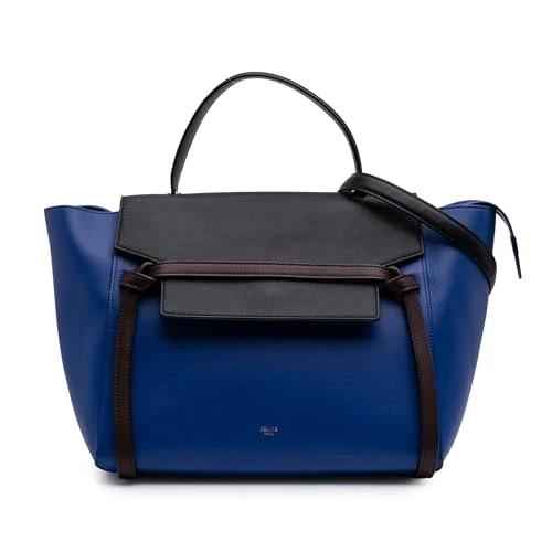 Celine Pre-Loved Mini Bicolor Grained Calfskin Belt Bag Satchel