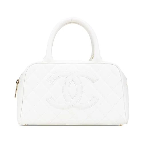 Chanel Pre-Loved CC Quilted Caviar Bowling Bag Handbag