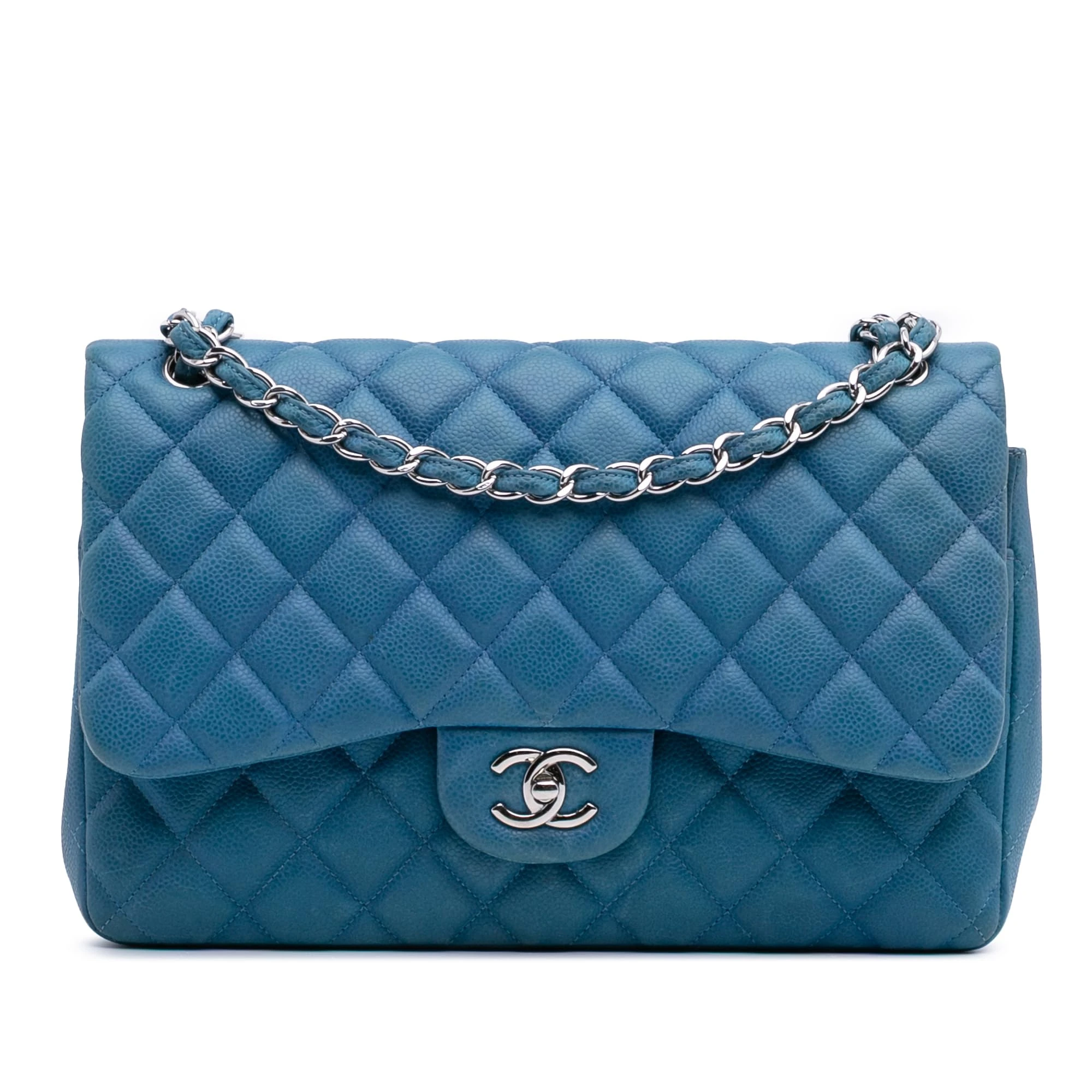 Chanel Pre-Loved Jumbo Classic Caviar Double Flap