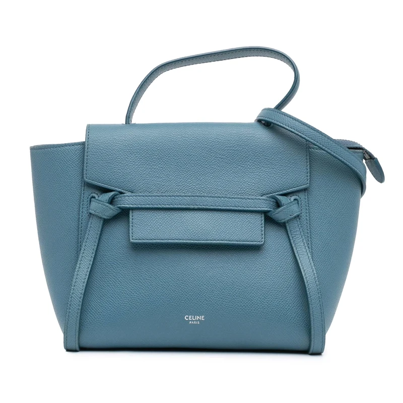 Celine Pre-Loved Nano Grained Calfskin Belt Bag Satchel