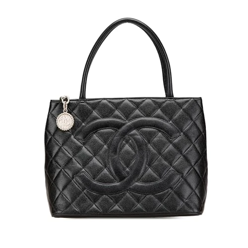 Chanel Pre-Loved Caviar Medallion Tote Bag