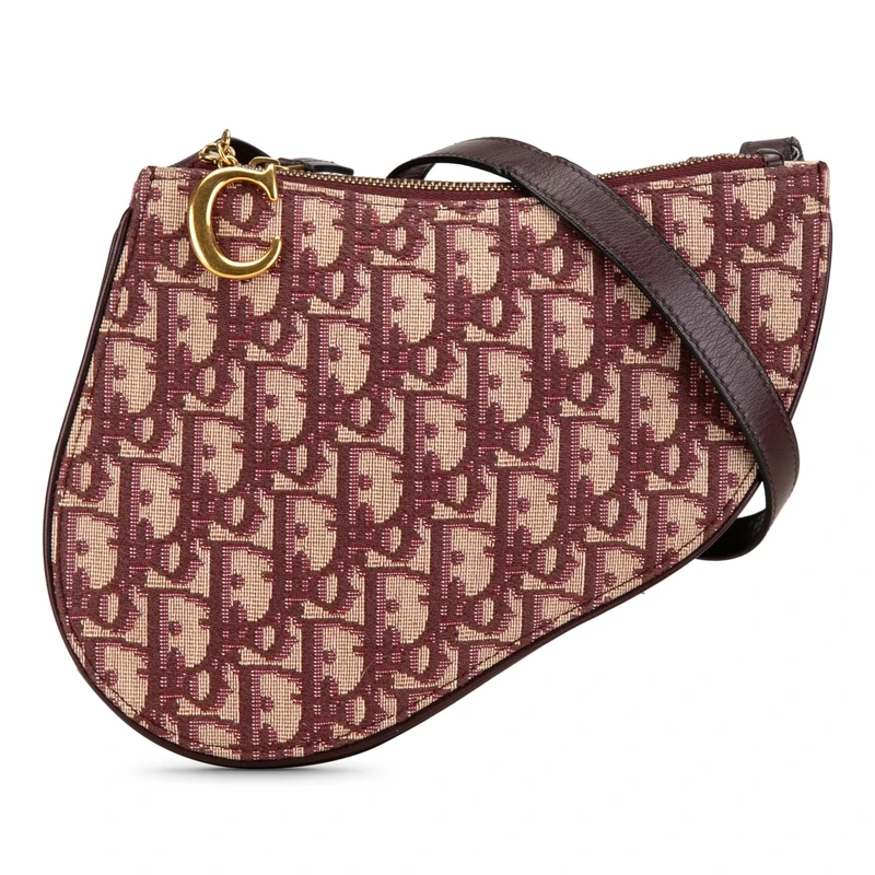 Dior Pre-Loved Oblique Canvas Saddle Triple Zip Crossbody