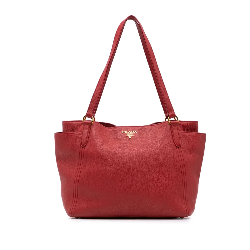 Pre-Loved VItello Daino Double Pocket Tote