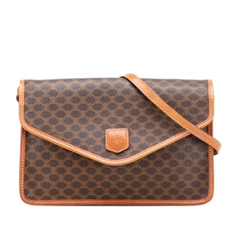 Celine Pre-Loved Macadam Coated Canvas Crossbody