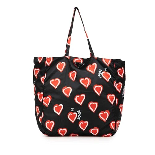 Prada Pre-Loved Tessuto Stampato I Heart Tote Bag