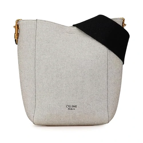 Celine Pre-Loved Small Canvas Seau Sangle Bag