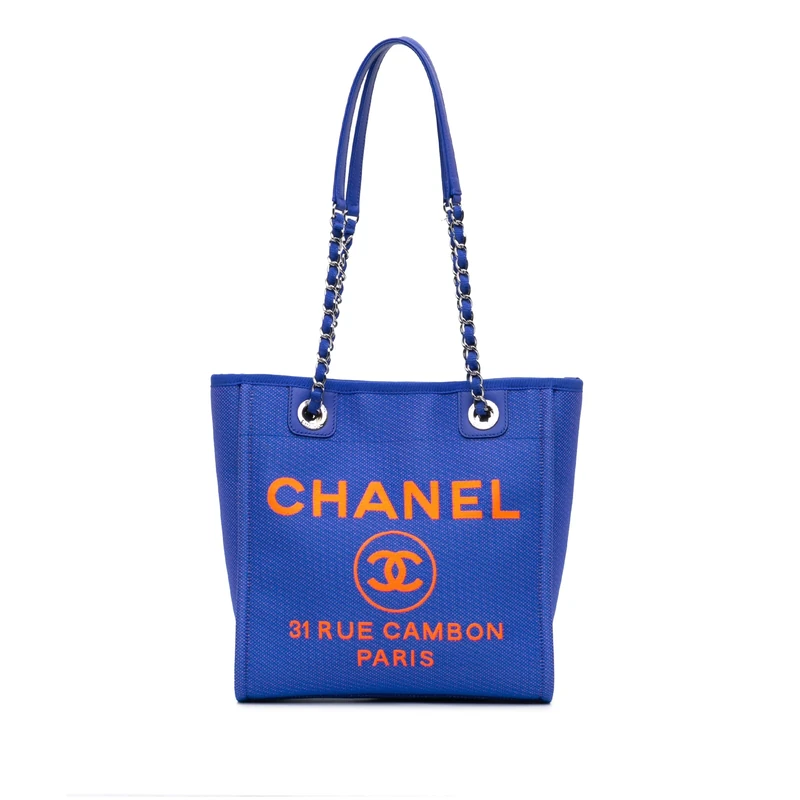 Pre-Loved Mini Canvas Deauville Tote