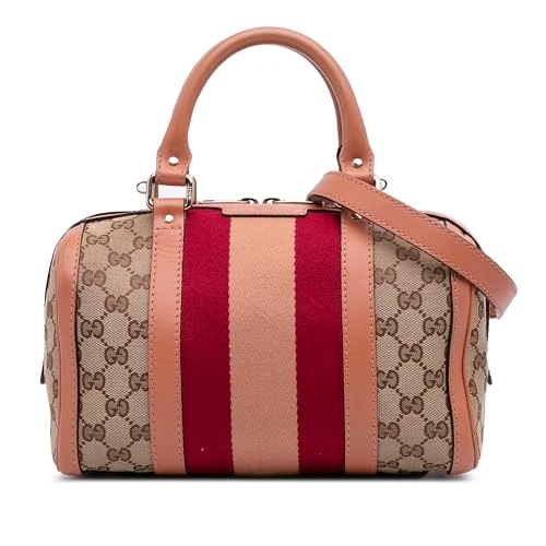 Gucci Small GG Canvas Web Joy Boston Bag - Brown