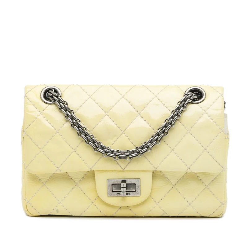 Chanel Pre-Loved Mini Reissue 2.55 Patent Double Flap Crossbody Bag
