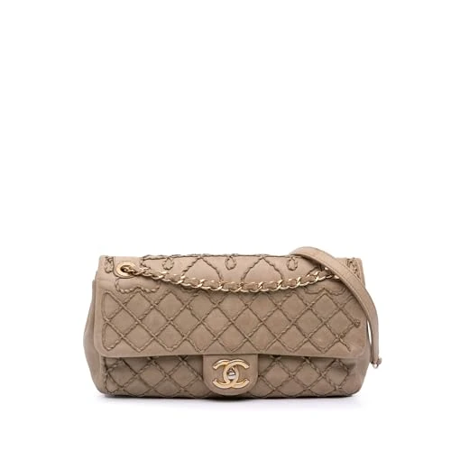 Chanel Pre-Loved Calfskin Stitched Motif Flap Shoulder Bag