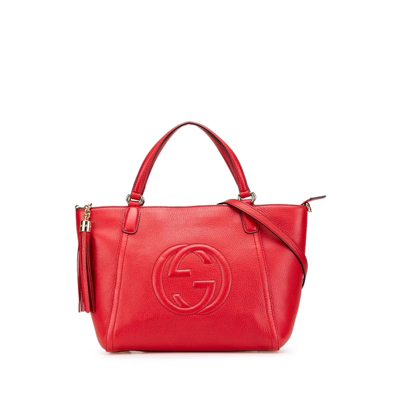 Gucci Pre-Loved Small Leather Soho Cellarius Satchel Handbag