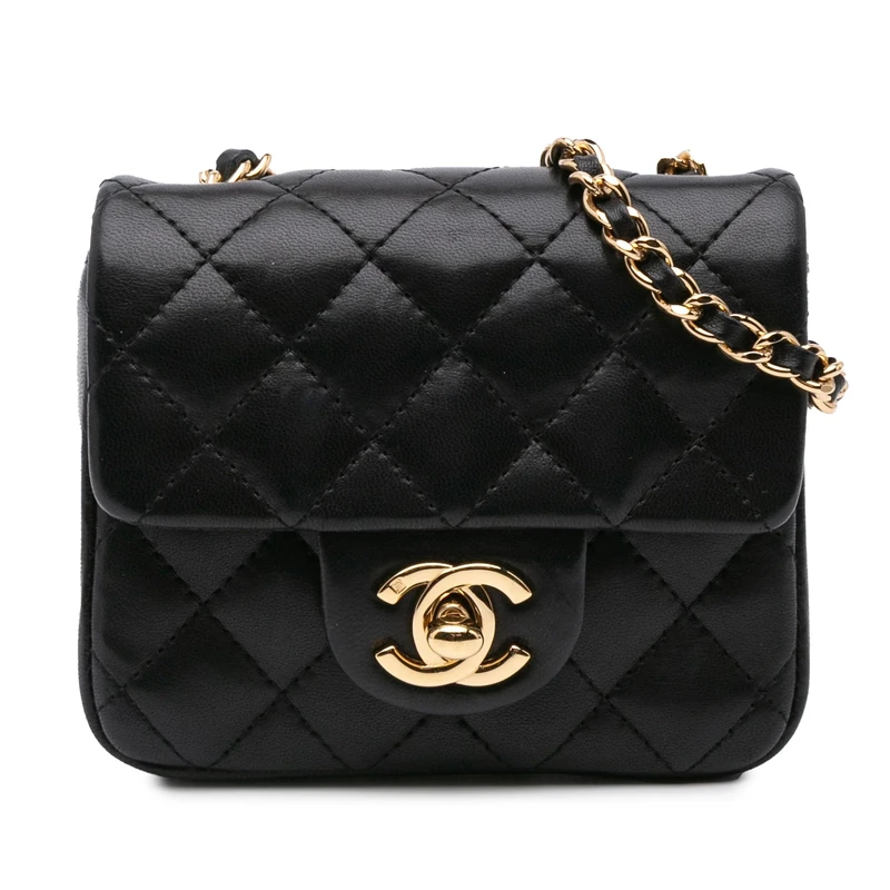 Chanel Pre-Loved Micro Quilted Lambskin Single Flap Crossbody Bag