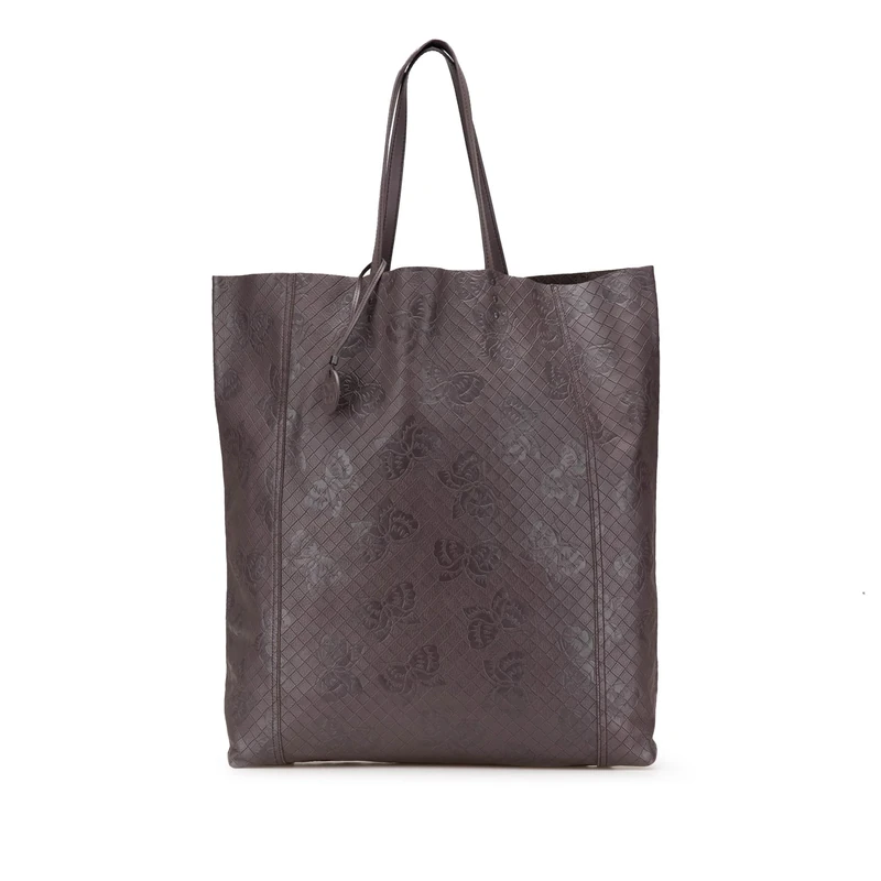 Bottega Veneta Pre-Loved Leather Intrecciomirage Butterfly Tote Bag