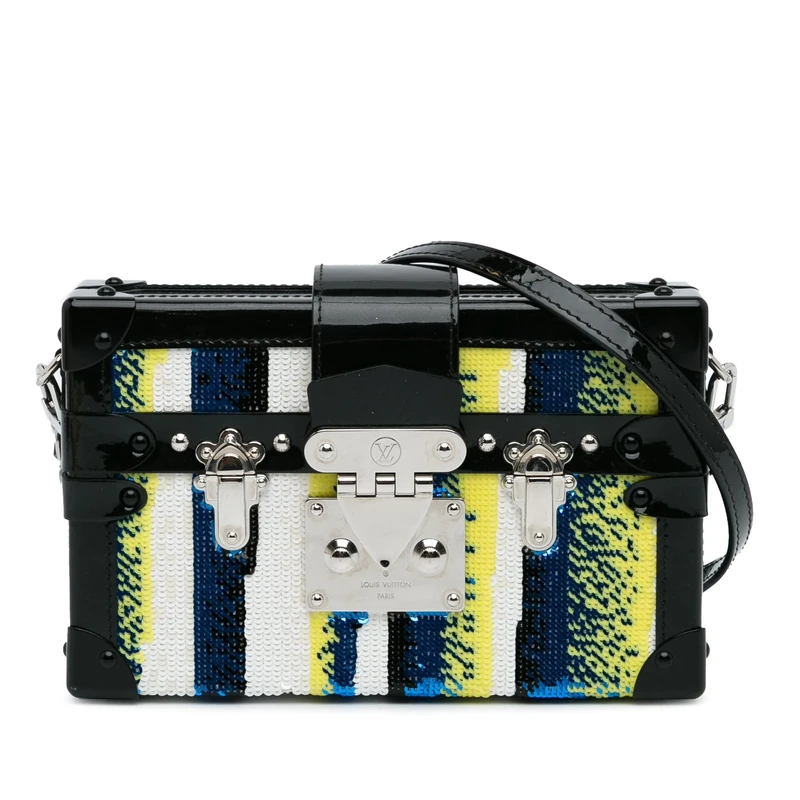 Louis Vuitton Petite Malle Sequins Crossbody Bag - Black Vernis - Image 1