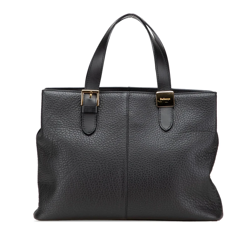 BURBERRY Pre-Loved Leather Tote