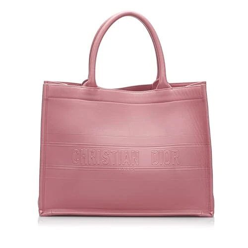 Dior Pre-Loved Medium Embossed Book Tote Bag