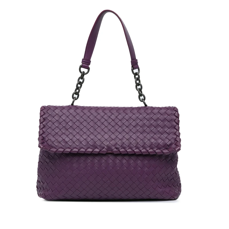 Bottega Veneta Pre-Loved Medium Nappa Intrecciato Olimpia Shoulder Bag