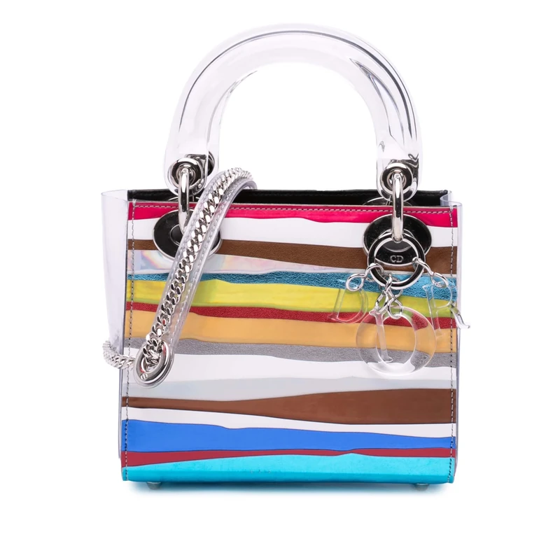 Dior Wang Guangle Medium PVC Technical Fabric Handbag - White