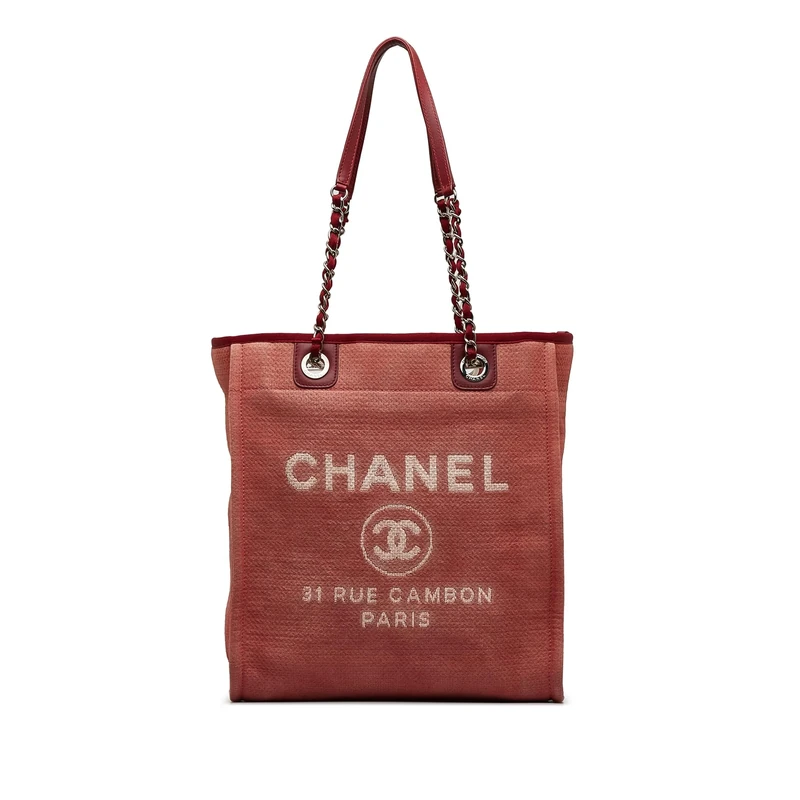 Chanel Pre-Loved Mini Mixed Fibers Deauville Tote Bag