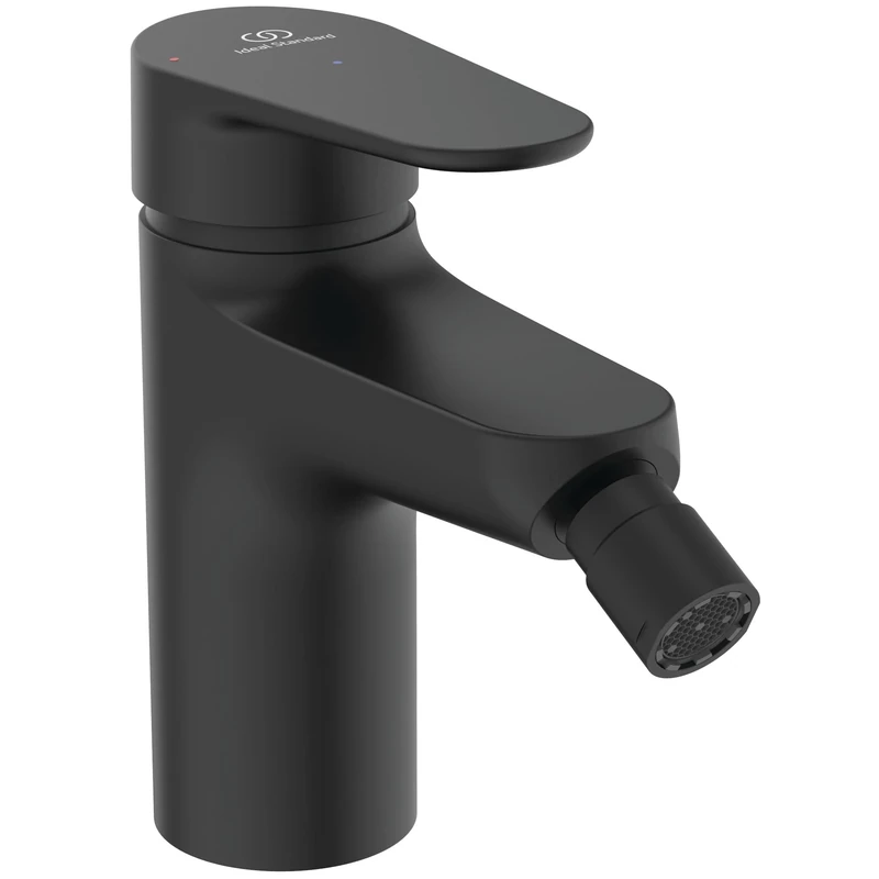 Ideal Standard – Alu+ Bidet Mixer, 115 mm spout Projection, Flow Straightener, Water Saving, Adjustable Outlet, Blue Start Technology, FirmaFlow, Core Elements from Aluminum, Matt Black