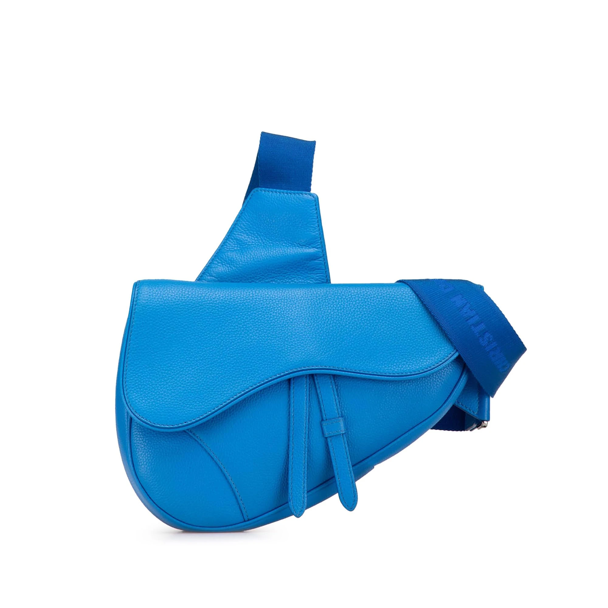 Dior Pre-Loved Grained Calfskin Saddle Crossbody Bag