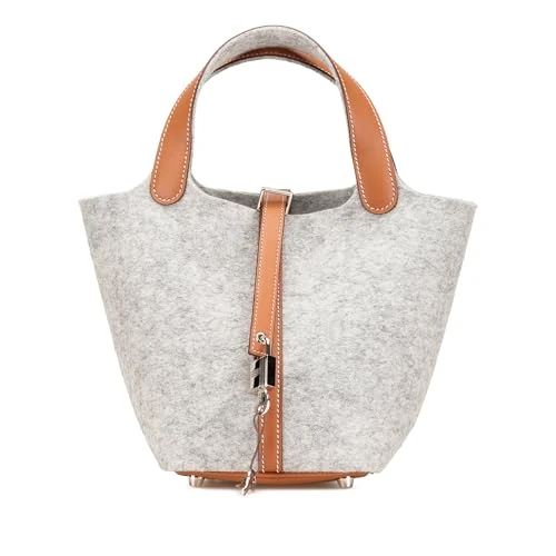 Hermès Pre-Loved Feutre And Swift Picotin Lock 18 Handbag