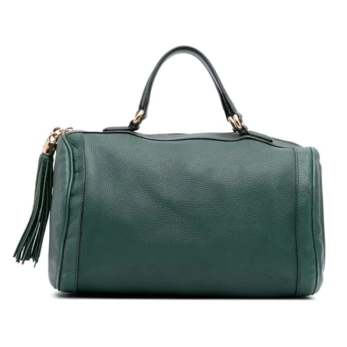 Pre-Loved Pebbled Calfskin Soho Cellarius Boston Bag