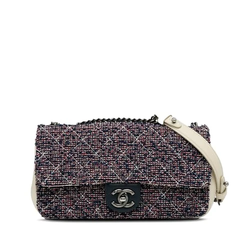 Chanel Small Airlines Tweed Flap Crossbody Bag - Blue