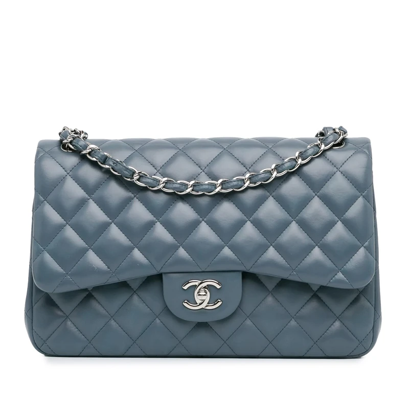 Chanel Pre-Loved Jumbo Classic Lambskin Double Flap Shoulder Bag