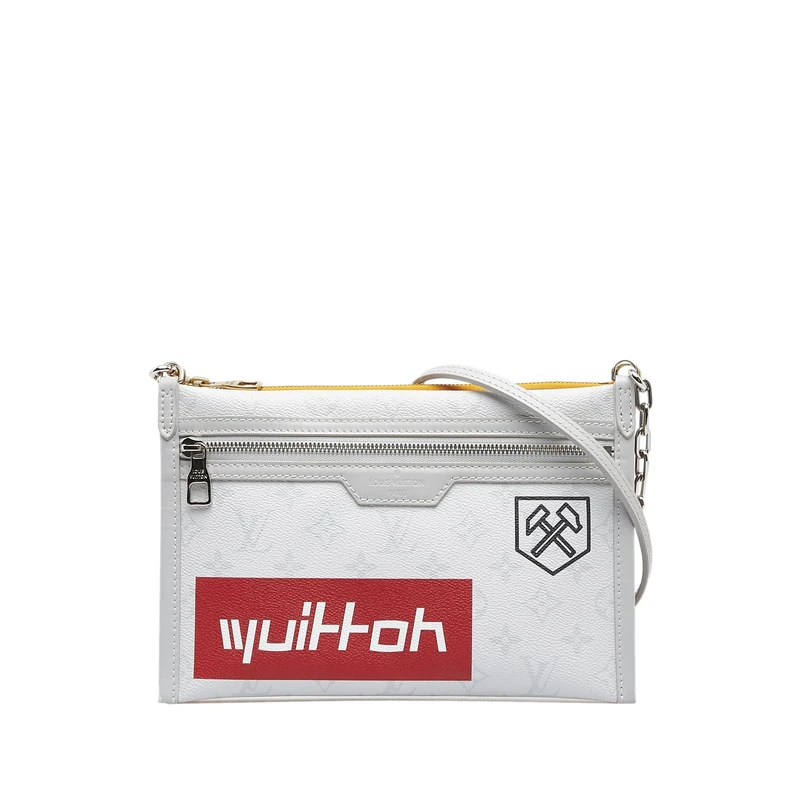 Louis Vuitton Pre-Loved Monogram Antartica Double Flat Messenger Crossbody Bag