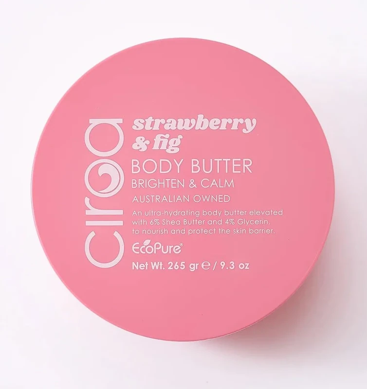 Cīroa | Strawberry & Fig - Body Butter | Brighten & Calm - Ultra-Hydrating with 6%Shea Butter,Specially Formulated to Moisturise Deeply While Enveloping Your Skin in a Deliciously Decadent Scent |450g